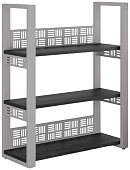 Стеллаж открытый КОБОР SО3-80/36 aluminum/wood