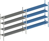 Стеллаж модульный линейный дополнительный POLAIR LOAD.ME INOX 18AL.4IN40.11Е