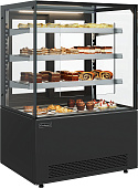 Витрина кондитерская Carboma KC78-130 VV 0,9-2 открытая (9005, черная)