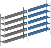 Стеллаж модульный линейный дополнительный POLAIR LOAD.ME INOX 18AL.5IN30.10Е