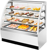 Витрина кондитерская Chilz VETE 90 белый глянец, шлифованная нержавейка