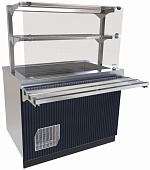 Прилавок-витрина Abat ПВВ(Н)-70Е-02-НШ (море, волна)