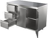 Стол производственный ATESY СТ-С-1200.600-02-Р-3Л с ящиками