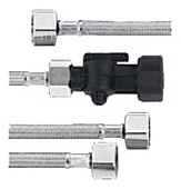 Комплект подключения №2 Brita входн. и выходн. шланги G3/4 - G3/4 + запирающий клапан G3/4 - G1, DN8, 2 метра, нерж. металл, супергибкость