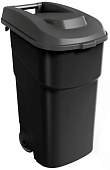 Бак для мусора 90 л. 53х49,5х85 см. черный, с крышкой на колёсах