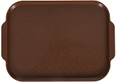 Поднос Luxstahl 450х355 мм с ручками светло-коричневый