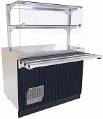 Прилавок-витрина Abat ПВВ(Н)-70Е-06-НШ  (море, волна)